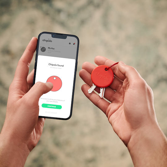 Chipolo Pop Apple Find My & Google Find Hub Red with Smartphone Tracking