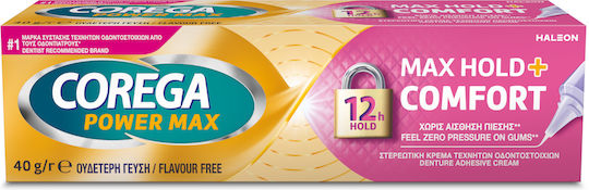 Corega Max Hold+Comfort for Up to 12 Hours Hold Fixative Cream 40gr