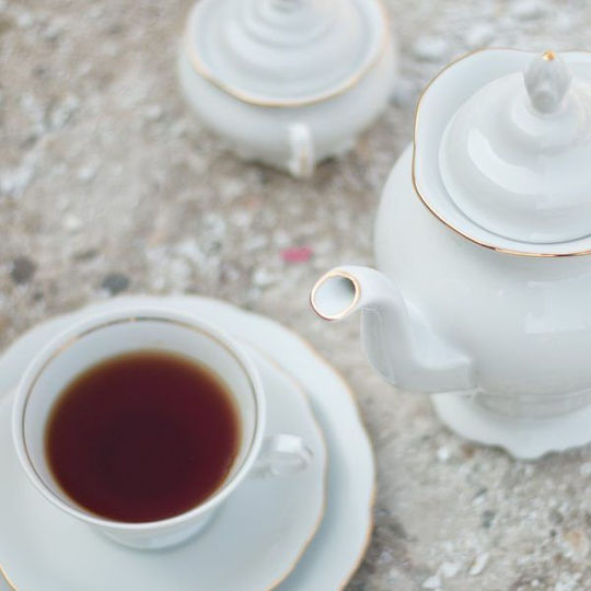 Kristoff Tea Set with Cup Porcelain Gold 1200ml 27pcs