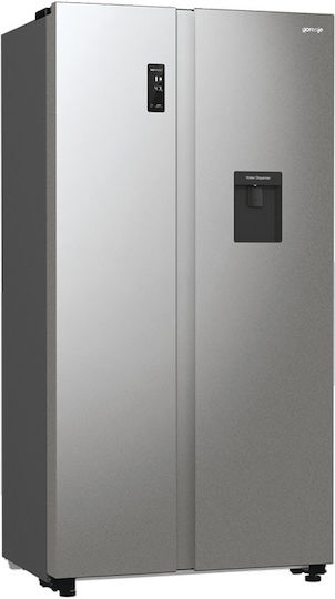 Gorenje Side-by-Side Refrigerator 547lt NoFrost H178.6xW91xD64.3cm Inox NRR9185EAXLWD
