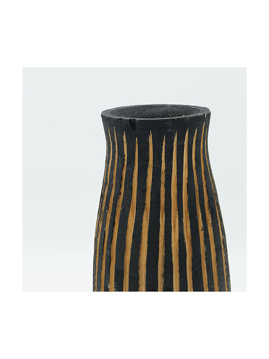 Decorative Vase Black 13x13x28cm