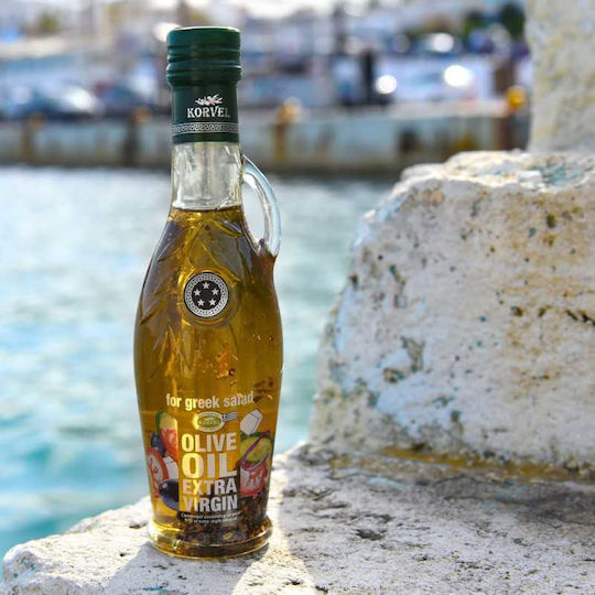 Ελληνικό Εξαιρετικό Παρθένο Ελαιόλαδο Βότανα Ελληνική Σαλάτα Korvel Αμφορέας 250 Ml