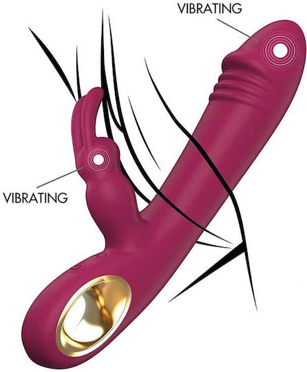 ToyJoy Pleasure Vibrator Rabbit 21cm Red