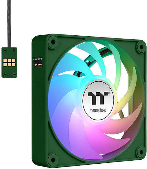 Thermaltake CT120 EX Ventilatoare Pentru Carcasă (2000rpm) cu Iluminare ARGB și Conexiune 4-Pin PWM 3 Buc Verde Racing