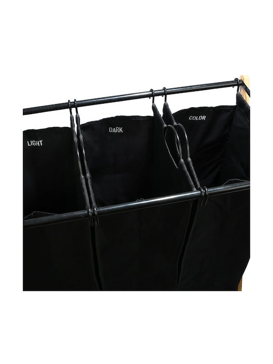 Estia Essentials Καλάθι Απλύτων Bamboo 102lt 68x40x76cm Μαύρο