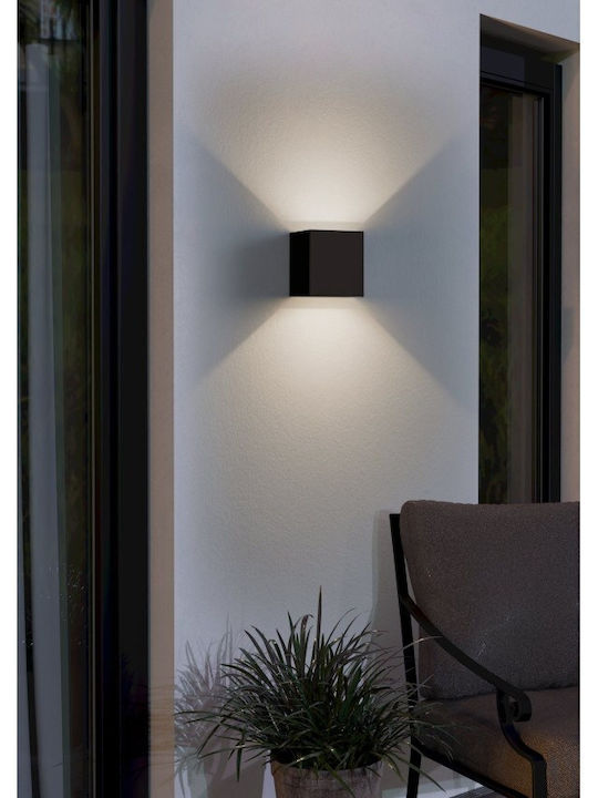 Eglo Xled Стенен Външен Плафон IP54 Двоен лъч 10x10x10εκ.