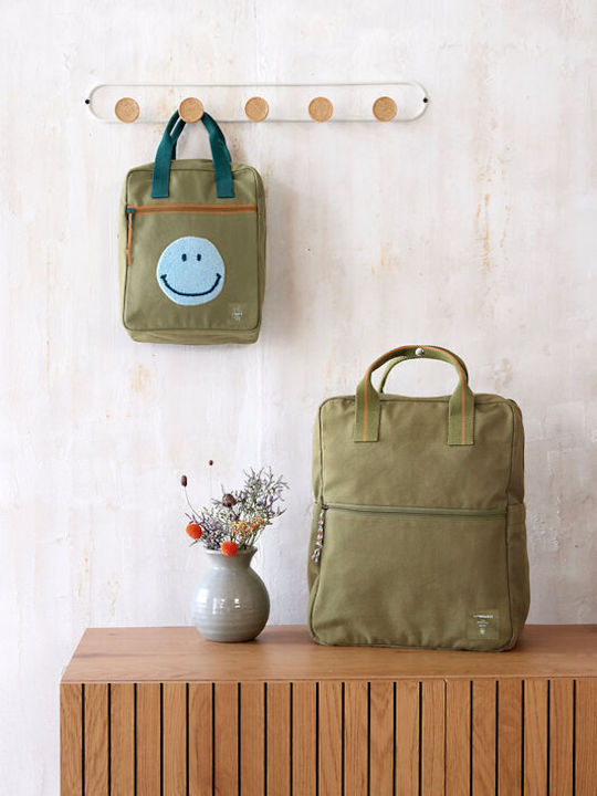 Laessig Little One & Me Square Bag Backpack Green