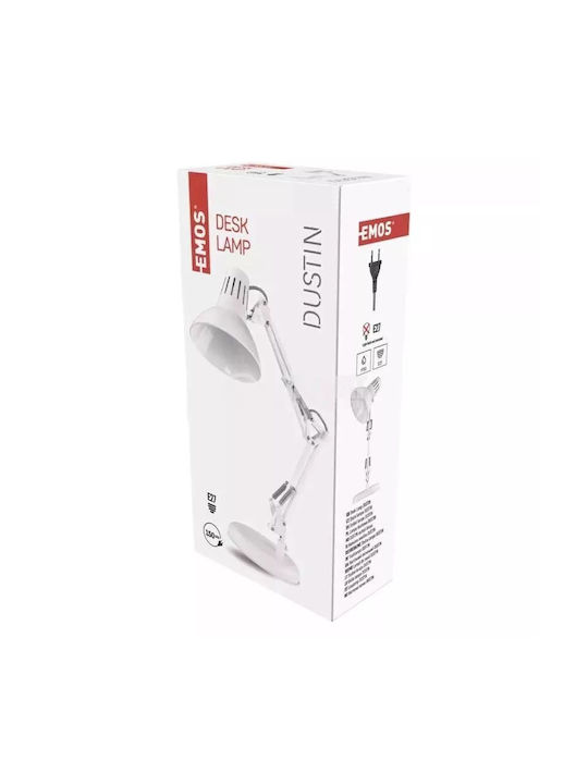 Emos Office Lamp with Foldable Arm for Socket E27 in Black Color