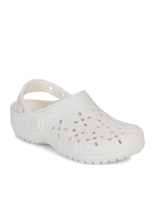 Classic Floral Children's Anatomical Beach Shoes Beige