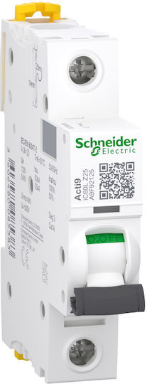 Schneider Electric Αυτόματη Ασφάλεια 25A Μονοπολική AC A9F92125