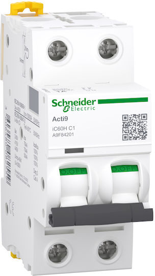 Schneider Electric Siguranță automată 1A Bipolară AC A9F84201