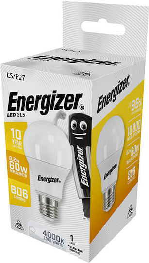 Energizer LED Bulb 9W for Socket E27 and Shape A60 Natural White 820lm