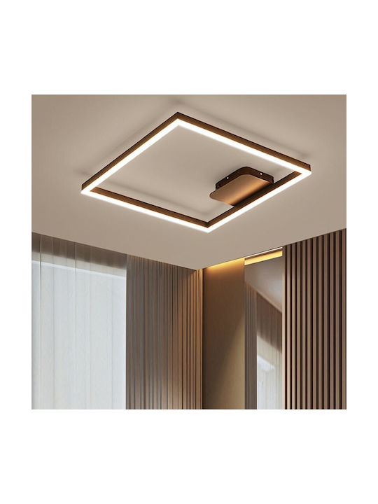 Led7 Carla-S Πλαφονιέρα Οροφής 40εκ. Καφέ με Ντουί E27