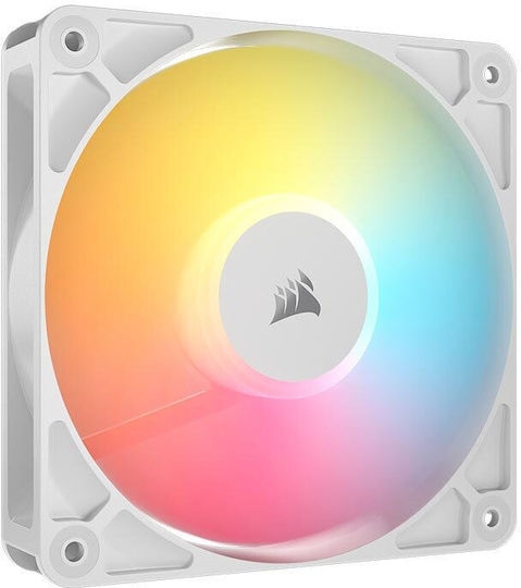 Corsair RS120 Reverse Blade Case Fan 2100rpm 72.8cfm with ARGB Lighting and 4-Pin PWM Connection 3pcs White