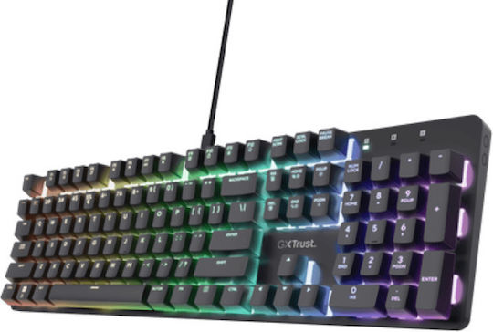 Trust GXT 871 Zora Gaming Μηχανικό Πληκτρολόγιο με RGB φωτισμό (Αγγλικό US)
