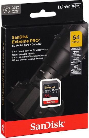 Sandisk SDXC 64GB U3 V90 UHS-II 300MB/s