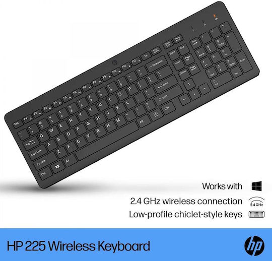 HP 225 Ασύρματο Πληκτρολόγιο Αγγλικό US