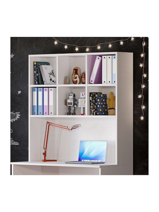 Kids Wooden Shelf Feel White 118x30x120cm
