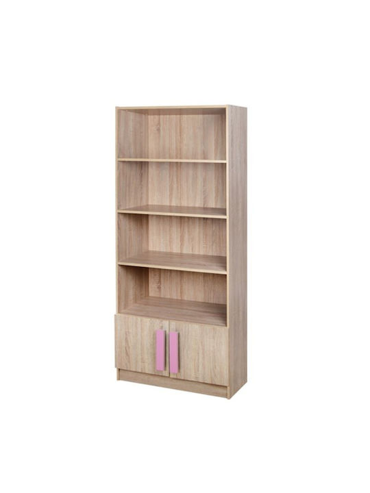 Playroom Βιβλιοθήκη Δαπέδου Ξύλινη Sonama-Pink 80x35x180cm
