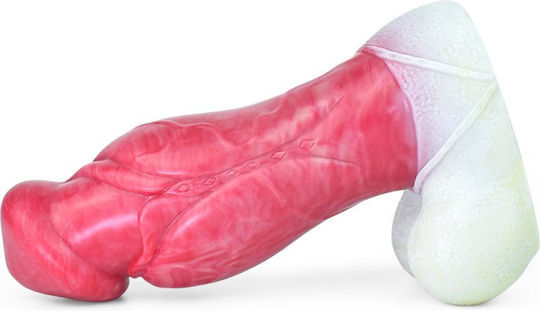 Kinksters Realistic Dildo with Scrotum Red