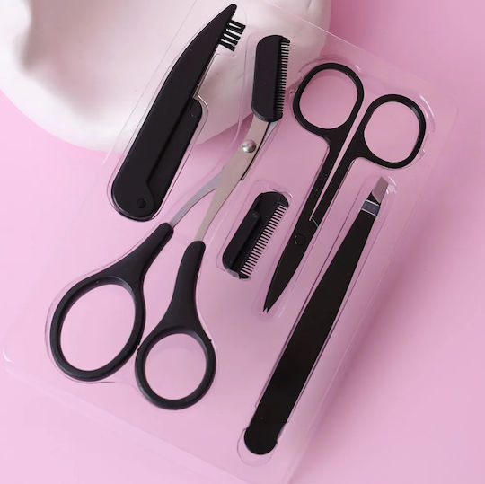 Yarong Make-up Zubehör Pflegeset Für Augenbrauen 5 Stück Schwarz