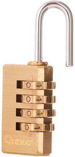 Geko Bronze Padlock Brass with Key 21mm 1pcs