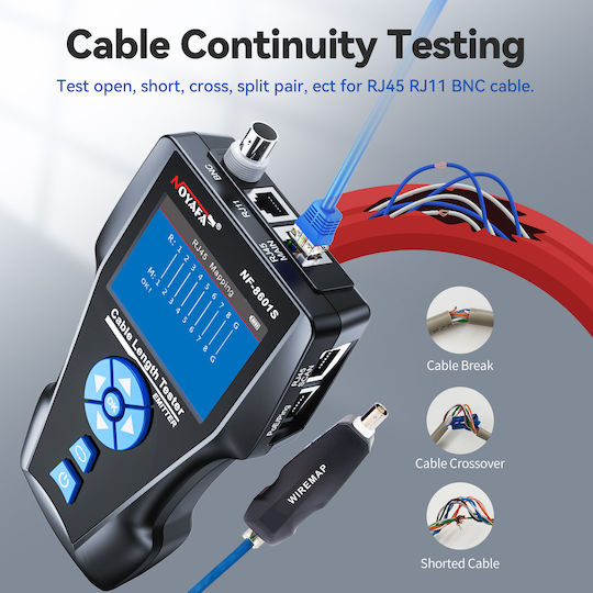 XtendLan Tester Καλωδίων Δικτύου USB / BNC Ψηφιακό