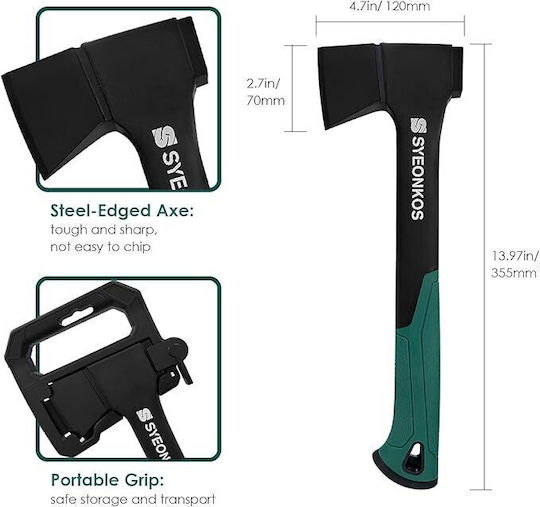 Neo Tools 27-030 Τσεκούρι Τεμαχισμού Μήκους 35cm και Βάρους 650gr με Λαβή Fiberglass