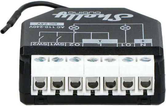 Shelly Wave 2PM Intelligenter Schalter Dimmer 2 Kanäle Wi-Fi Z-Wave & RF 16A 2 Stück
