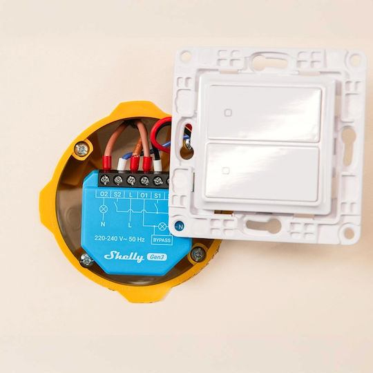 Shelly 2L Gen3 Intelligenter Zwischenschalter 2 Kanäle Wi-Fi Bluetooth & RF Ohne Neutralleiter
