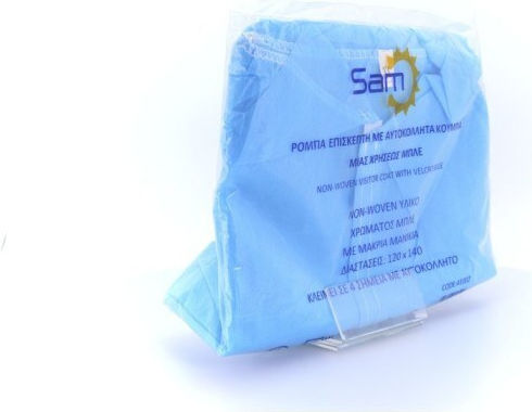 Mopatex Unisex Light Blue Disposable Medical Dressing Gown