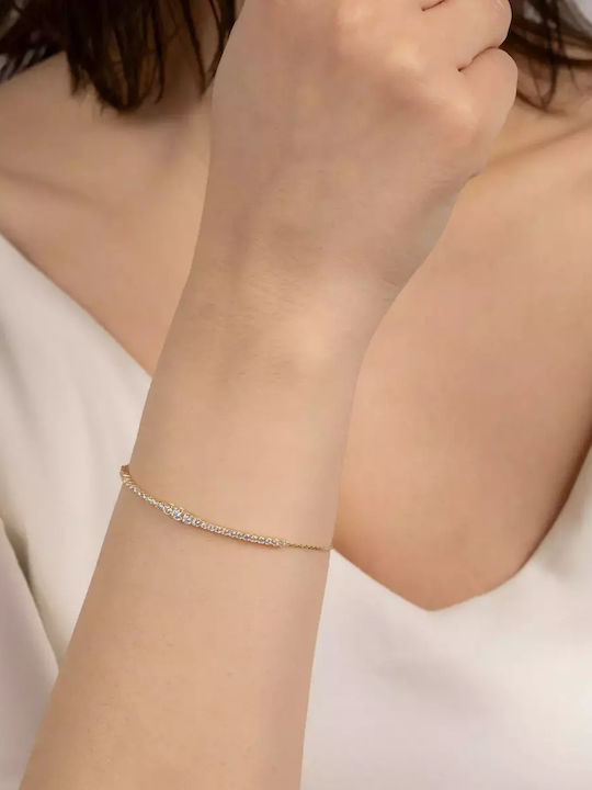 Set with Necklace , Earrings & Ring from Gold 9K with Stones