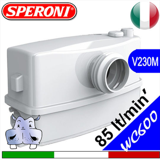 Speroni Ecolift Wc-600 Toilet Sewer Drain Wastewater Pump Chopper 600w Speroni