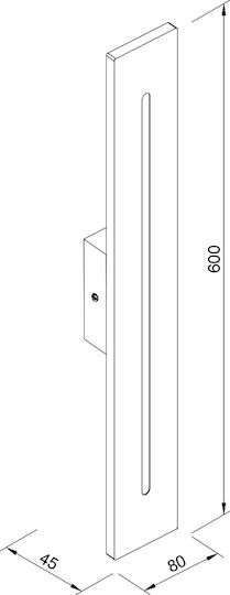 Inlight Επιτοίχιο Εξωτερικό Φωτιστικό LED IP54 15W με Θερμό Λευκό Φως 8εκ.