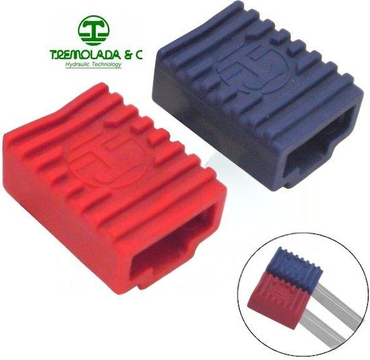 Blue Red Plastic Tremolada Cover