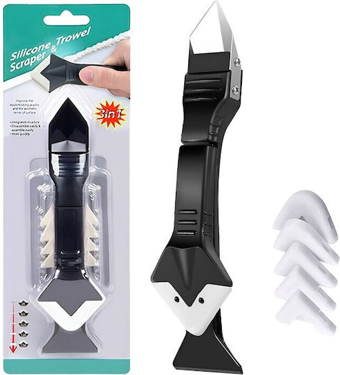 Silikon-Werkzeugset 3-in-1 Edelstahlkopf Dichtmittelreiniger Schaber & Klebebrett