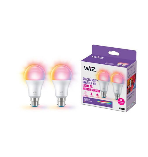 WiZ Смарт крушка LED за фасунга B22 и форма A60 RGB