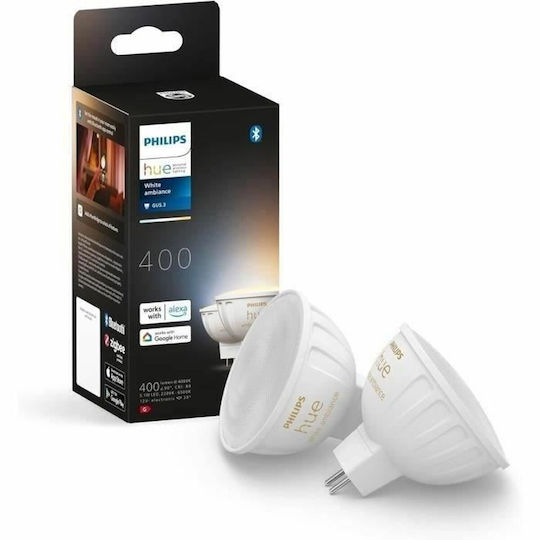 Philips Smart Λάμπες LED 5.1W για Ντουί GU5.3 και Σχήμα MR16 Φυσικό Λευκό 400lm Dimmable 2τμχ