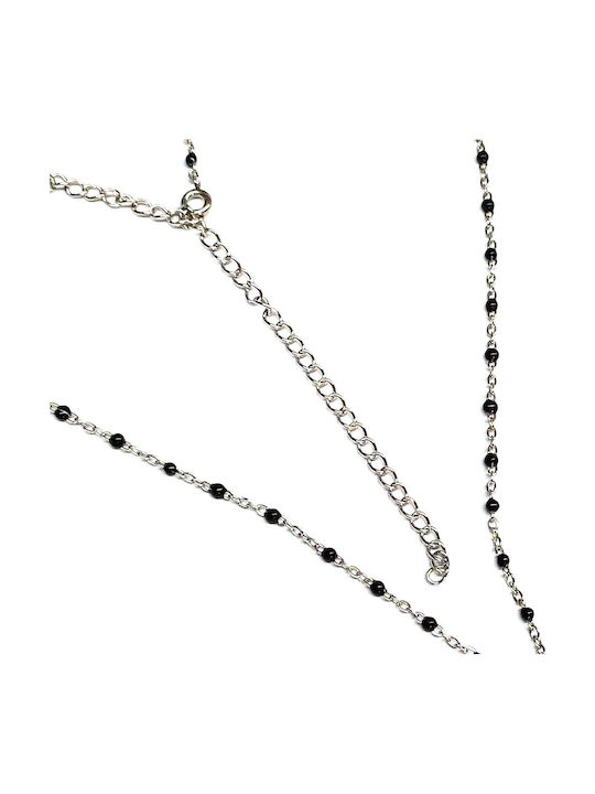 Amalfi Accessories Κολιέ Ροζάριο από Ατσάλι