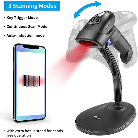 Netum Handheld Scanner Wireless with 2D and QR Barcode Reading Capability