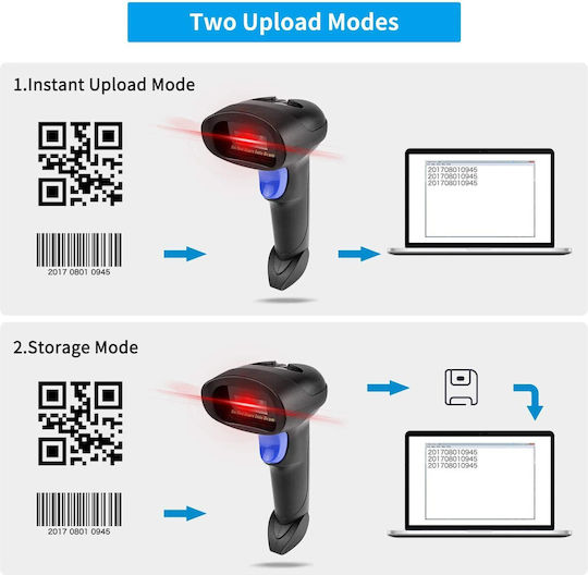 Netum Handheld Scanner Wireless with 2D and QR Barcode Reading Capability