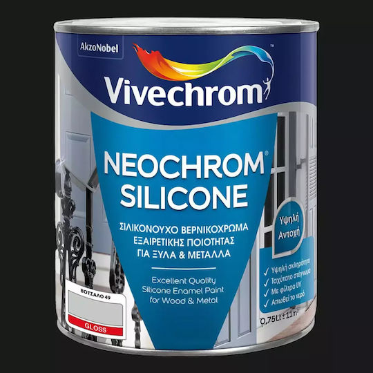 Vivechrom Цвят на лака Разтворимо 2.5лт Черно Блестящ