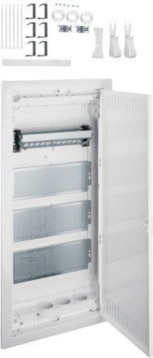 Hager Volta Multimedia Elektrischer Sicherungskasten Gemauert, 3 Reihen, 12 Elemente B348xH630.5xT90mm