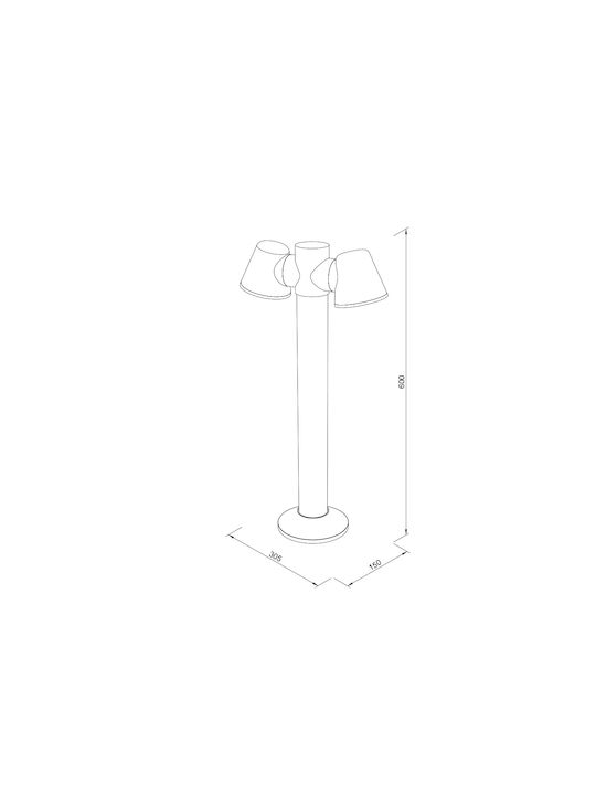 Inlight Außenstehlampe Für Außenbereich Für Lampenbirnensockel Schwarz