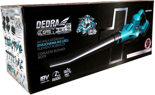 Dedra Laubbläser Handheld Akku 18V Solo mit Maximaler Luftgeschwindigkeit 210km/h