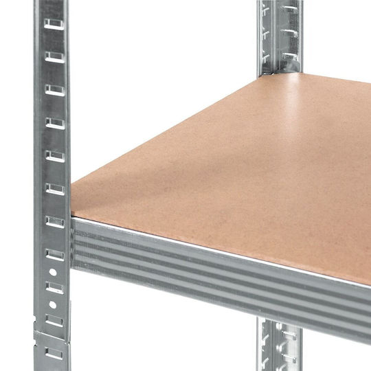 Green Blue Dexion Galvanized Shelf 90x40x180cm with 5 Shelves Total Load Capacity 875kg