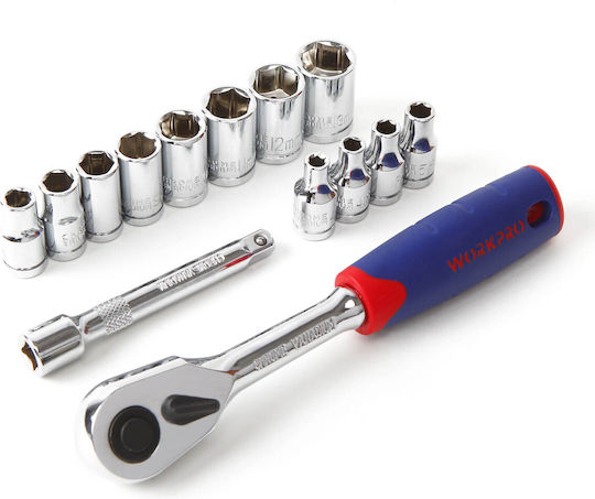WorkPro Ratschen- & Steckschlüssel-Sets 1\4" 14Stück