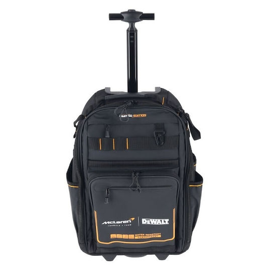 DEWALT Pro McLaren Wheeled Waterproof Black Backpack Tool Bag 28.7l