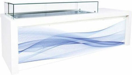Niki Inox Βιτρίνα Συντήρησης Δαπέδου 182x90x115cm