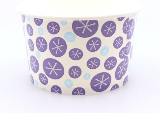 Set of 50 Paper Ice Cream Cups with Capacity 355ml